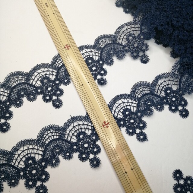 No.655 刺繍 ケミカルレース リボン 10mの通販 by apple lace|ラクマ