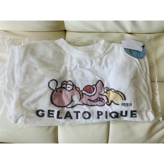 gelato pique(ジェラートピケ)の【新品】ジェラピケ　ヨッシージャガードプルオーバー＆ショートパンツセット　ピンク レディースのルームウェア/パジャマ(ルームウェア)の商品写真