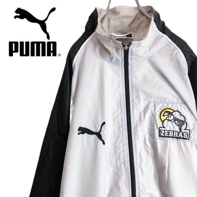 PUMA - 90s古着 PUMA プーマ 企業刺繍ロゴ ジップアップジャケット メンズLの通販 by こぶの古着屋｜プーマならラクマ