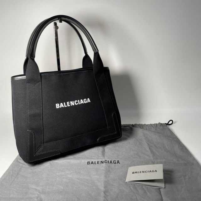 BALENCIAGAバレンシアガ　ネイビーカバスS ハンドバッグ