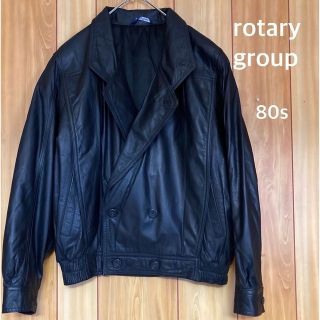 ロータリーグループ(ROTARY GROUP)のロータリーグループ  80s  ダブルブレストレザージャケット　ライダース(レザージャケット)