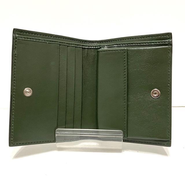 マルニ 2つ折り財布美品 - 白×グリーン - 財布