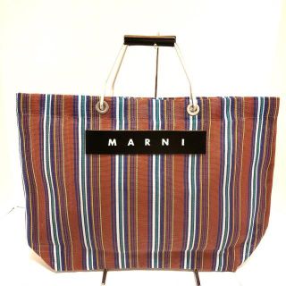 マルニ(Marni)のマルニ トートバッグ美品  - ストライプ(トートバッグ)