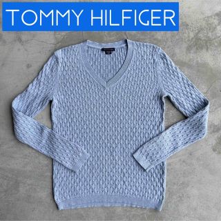 トミーヒルフィガー(TOMMY HILFIGER)のTOMMY HILFIGER ケーブル ニット コットン セーター Ｖネック(ニット/セーター)