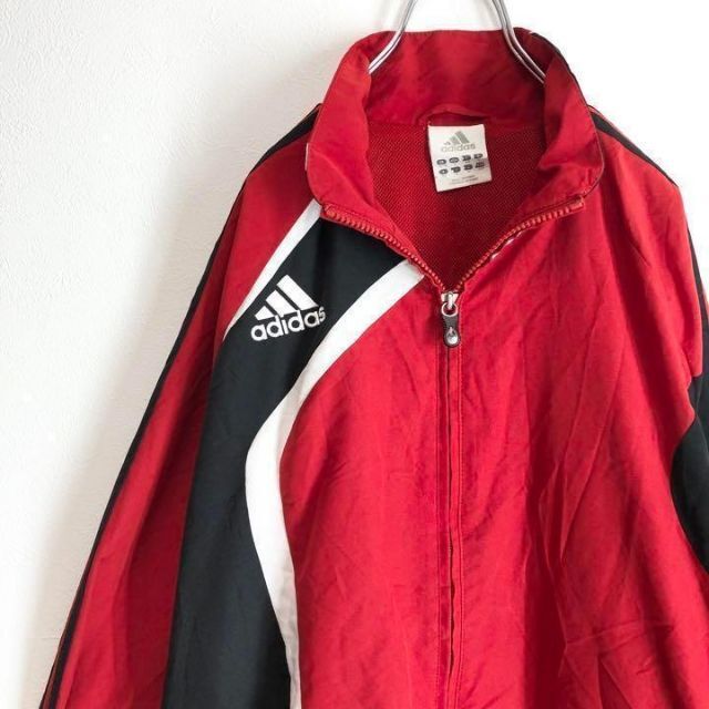 adidas - 90s 古着 adidas アディダス ワンポイント刺繍ロゴ ジップ