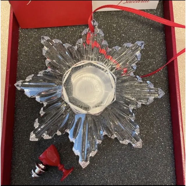 Baccarat - バカラ クリスマス クリスタル オーナメント ピンバッジ付