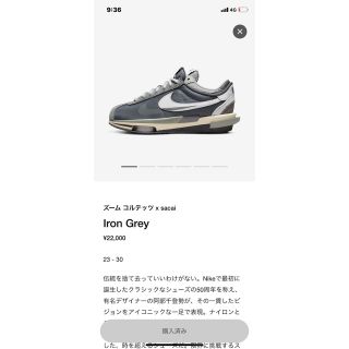 ナイキ(NIKE)のsacai × Nike Zoom Cortezサカイ× ナイキズームコルテッツ(スニーカー)