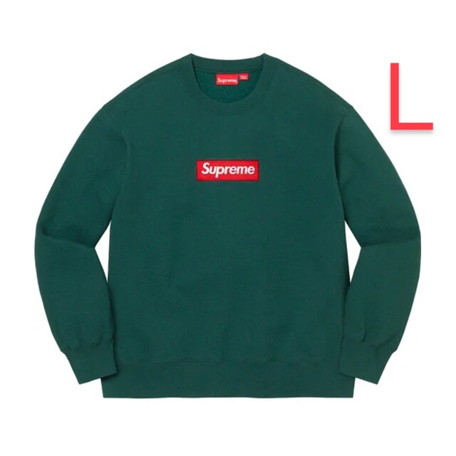 Supreme Box Logo Crewneck Dark Pine Lサイズ