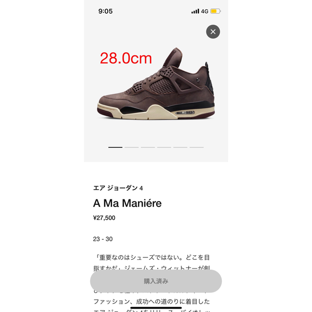 当店の記念日 - NIKE NANA様 NIKE アママニエール28.0cm エア