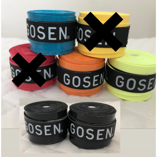 ゴーセン(GOSEN)のGOSEN グリップテープ 5個★青1オレンジ1蛍光1黒2 迅速発送 (その他)