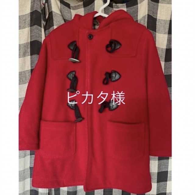 BURBERRY(バーバリー)のピカタ様　【 バーバリー 】 ダッフルコート キッズ 赤 100 コート キッズ/ベビー/マタニティのキッズ服女の子用(90cm~)(コート)の商品写真