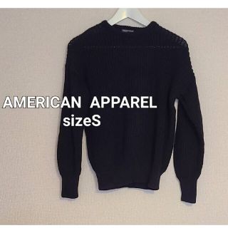 アメリカンアパレル(American Apparel)の未使用AMERICAN  APPAREL コットンセーターsizeＳ ネイビー(ニット/セーター)