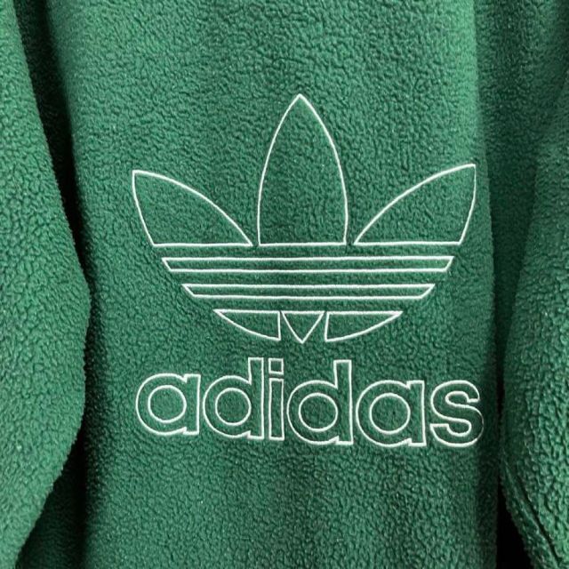 adidas   ADIDASアディダス ハーフジップ前後刺繍ロゴフリースシャツ