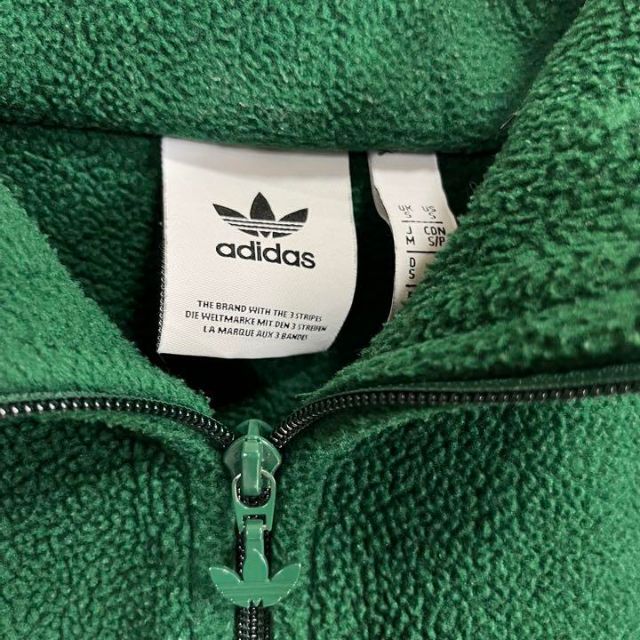 adidas - ADIDASアディダス ハーフジップ前後刺繍ロゴフリースシャツ