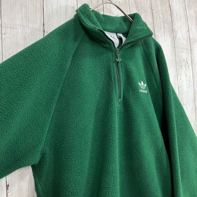 adidas（アディダス）ハーフジップフリース/2XL/グリーン/US