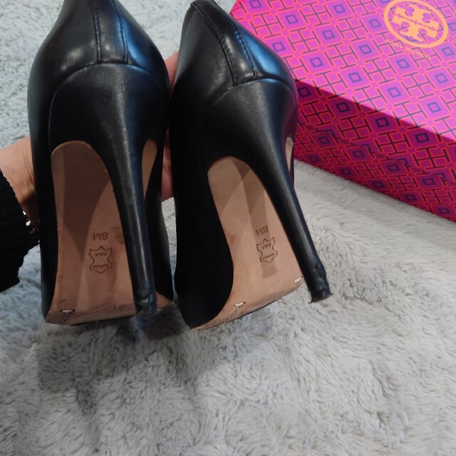 Tory Burch - 【美品B】25cm トリーバーチ べっ甲リボン パンプスの