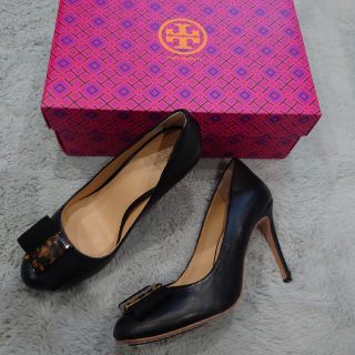 トリーバーチ(Tory Burch)の【美品B】25cm　トリーバーチ　べっ甲リボン　パンプス(ハイヒール/パンプス)