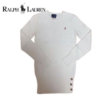 ラルフローレン(Ralph Lauren)のRALPH LAUREN ラルフローレン　ニット　ワンピース　白　ホワイト　赤(ニット/セーター)