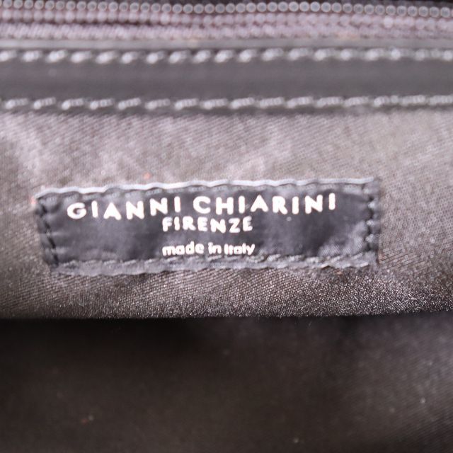 GIANNI CHIARINI(ジャンニキャリーニ)のGIANNI CHIARINI ジャンニキャリーニ　レザーバッグ　レディース　黒 レディースのバッグ(ハンドバッグ)の商品写真