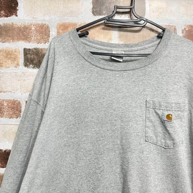 carhartt(カーハート)の美品✨カーハート　Carhartt 長袖Tシャツ　グレー　2XL メンズ メンズのトップス(Tシャツ/カットソー(半袖/袖なし))の商品写真