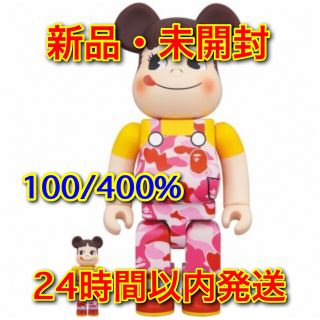 ベアブリック(BE@RBRICK)のBE@RBRICK BAPE（R）ペコちゃん 100％ & 400％  ピンク(その他)