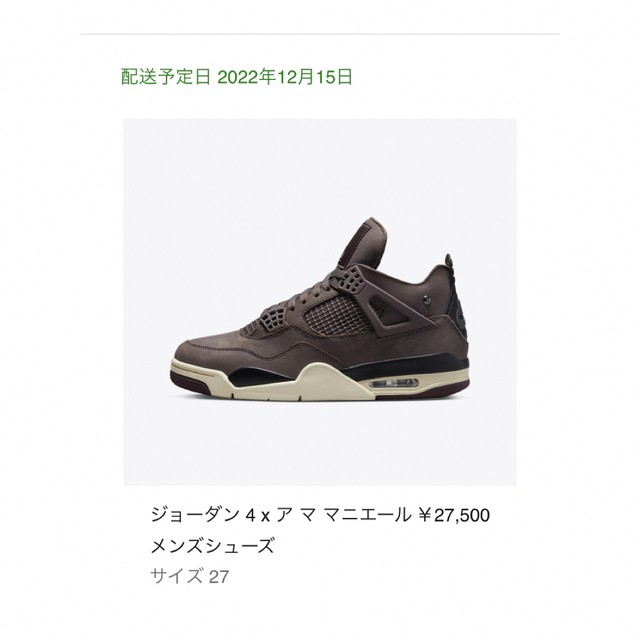 AIR JORDAN4 アママニエール 27cm AJ4