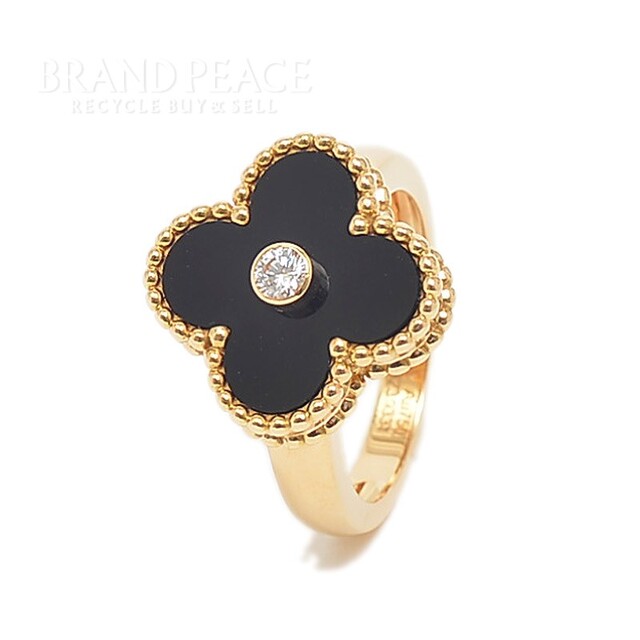 驚きの価格 Van Cleef Arpels - ヴァンクリーフアーペル ヴィンテージ アルハンブラ リング K18YG オニキ リング(指輪) - kajal.pl
