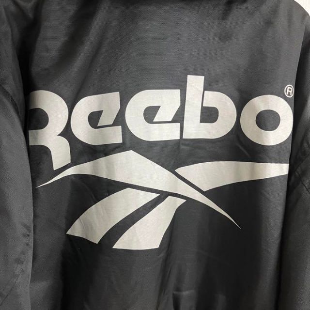 Reebok(リーボック)の90sヴィンテージ古着REEBOKリーボック　裏ボアフリースベンチコート　M黒赤 メンズのジャケット/アウター(ナイロンジャケット)の商品写真