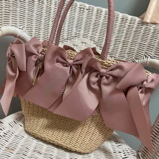 ウィルセレクション(WILLSELECTION)のruuu様専用♡ウィルセレクション リボンかごバッグ(かごバッグ/ストローバッグ)