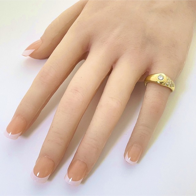 正規逆輸入品】 3-4 送料無料 K18 0.39ct リング 天然ダイヤ リング