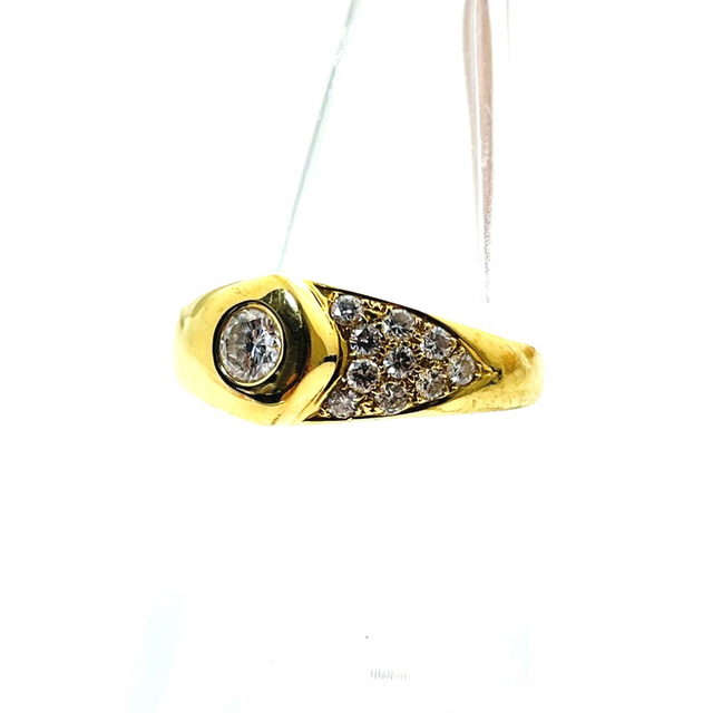 正規逆輸入品】 3-4 送料無料 K18 0.39ct リング 天然ダイヤ リング