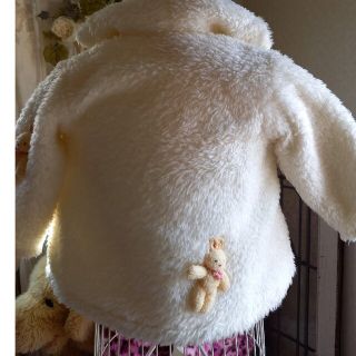 メゾピアノ 95cm 超超かわいい もふもふウサギのコート