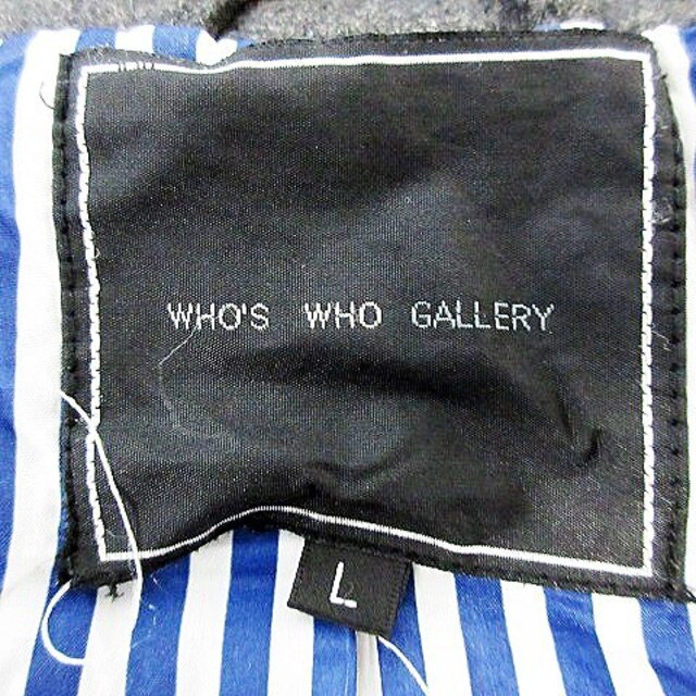 WHO'S WHO gallery(フーズフーギャラリー)のフーズフーギャラリー コート ステンカラー 長袖 ウール 無地 L グレー メンズのジャケット/アウター(ステンカラーコート)の商品写真