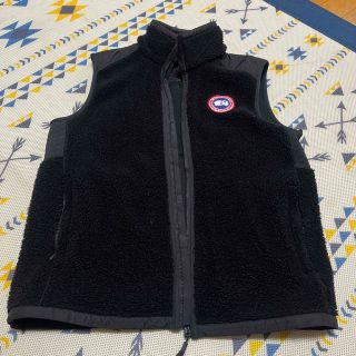 カナダグース(CANADA GOOSE)のカナダグース　フリース　ベスト　ブラック　Lサイズ　サザビーリーグ(ダウンベスト)