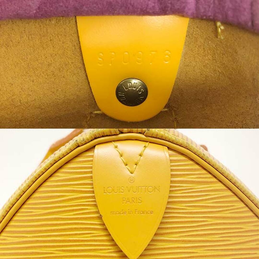 LOUIS VUITTON ルイ・ヴィトン エピ スピーディ25 ボストンバッグ ハンドバッグ タッシリイエロー PVC レディース メンズ M43019 USED