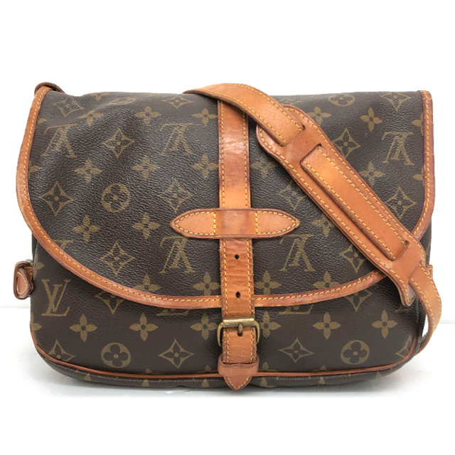 LOUIS VUITTON - LOUIS VUITTON ルイ・ヴィトン  M42256/ソミュール30  ショルダーバッグ モノグラムキャンバス ブラウン 中古【中古】