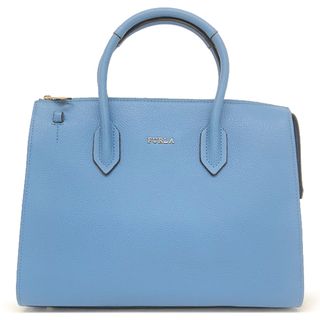 フルラ(FURLA)の美品 Furla フルラ ハンドバッグ ショルダーバッグ 2WAY バッグ ブルー ライトブルー レザー レディース ファッション USED  ブランド品 ハイブランド コレクション 中古(ハンドバッグ)