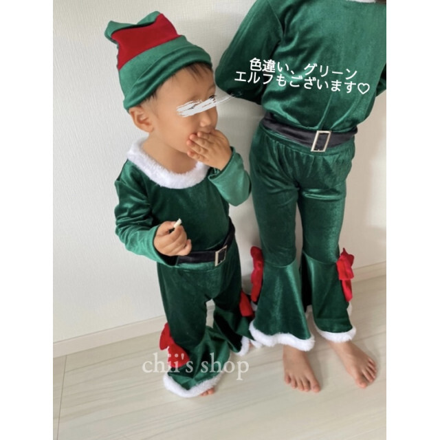 キッズ 120 サンタさん クリスマス フレアセットアップ  プチプラ 人気 キッズ/ベビー/マタニティのキッズ服女の子用(90cm~)(ドレス/フォーマル)の商品写真