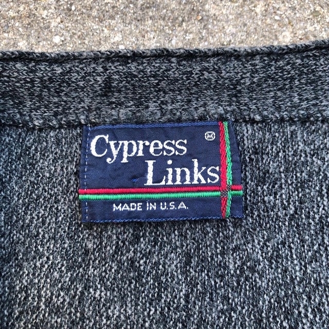 80s Cypress Links acrylic cardigan USA製
