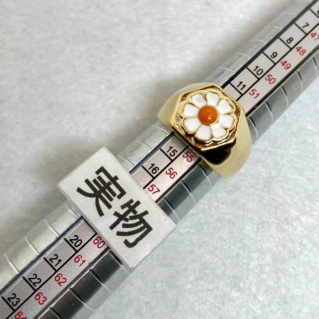 花 ヒナギク リング ゴールド レディース かわいい おしゃれ 韓国 レディースのアクセサリー(リング(指輪))の商品写真