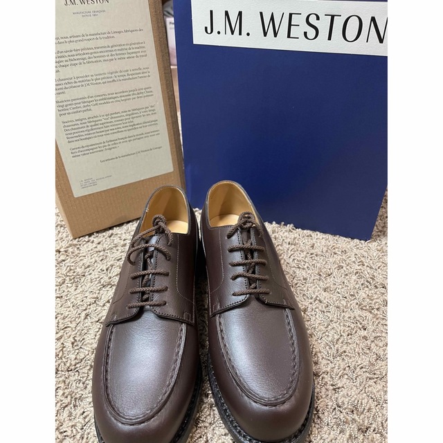 新品　J.M.WESTON 641 ゴルフ　5/D ダークブラウンブラック黒素材