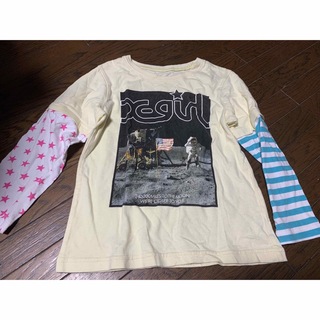 エックスガールステージス(X-girl Stages)のX-girl stages★エックスガール★ロンT長袖Tシャツ★5Ｔ110★宇宙(Tシャツ/カットソー)