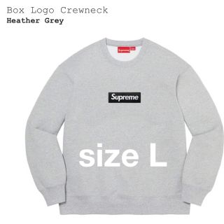 シュプリーム(Supreme)のsupreme Box Logo crewneck Heather Grey L(スウェット)