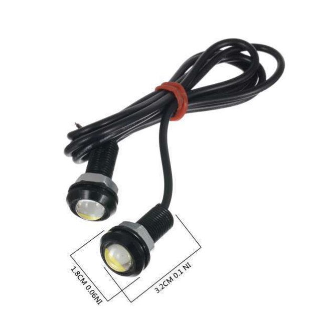 イーグルアイ LED COB ライト 5個 スポットライト 12v 18mm 白