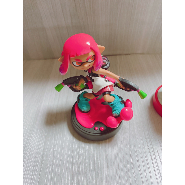 amiibo スプラトゥーン マリオ  ゲーム ネオンピンク 任天堂  エンタメ/ホビーのフィギュア(ゲームキャラクター)の商品写真