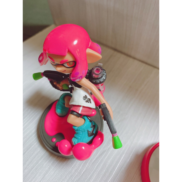 amiibo スプラトゥーン マリオ  ゲーム ネオンピンク 任天堂  エンタメ/ホビーのフィギュア(ゲームキャラクター)の商品写真