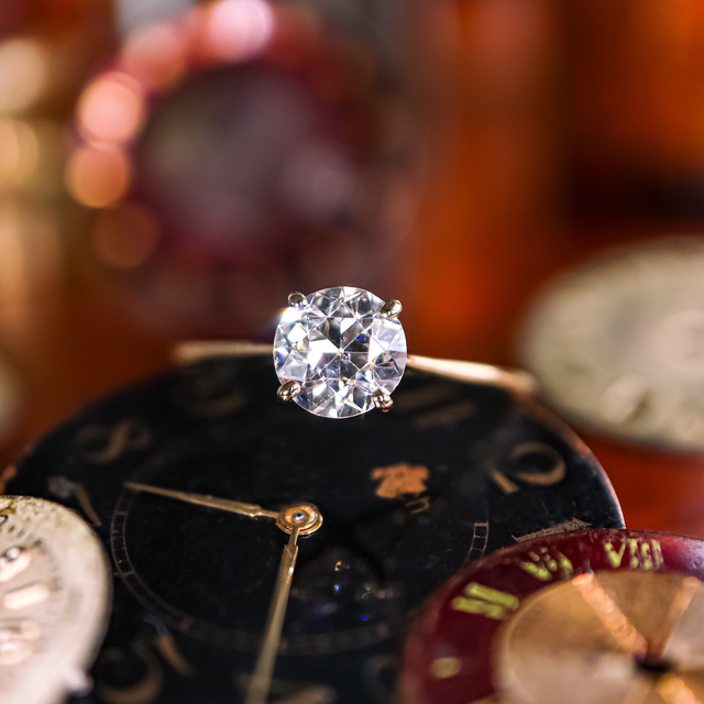 独特の素材 専用です 0.704ct 華奢リング アンティークダイヤモンド