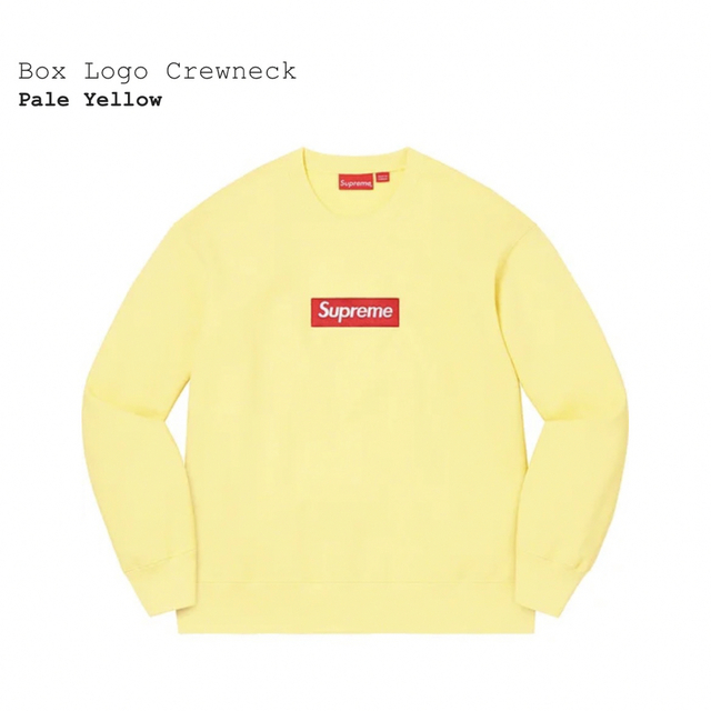 Supreme Box Logo Crewneck Mサイズ Yellow