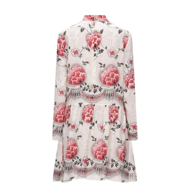 着用3時間程RED VALENTINO 定価12.5万円 シルクワンピース 40