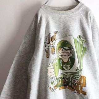 90s USA製 BIGプリントロゴ スウェットトレーナー Lサイズ